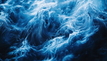 Aufkleber - Abstract Blue Wave Texture with Flowing Patterns and Whimsical Designs Capturing the Essence of Water Movement in an Engaging Visual Experience