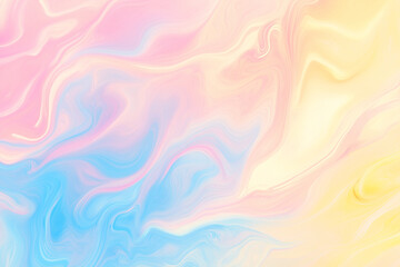 Wall Mural - A soft pastel gradient background with gentle shades of pink, blue, and yellow. The gradient should be smooth without any harsh transitions or sharp edges