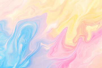 Wall Mural - A soft pastel gradient background with gentle shades of pink, blue, and yellow. The gradient should be smooth without any harsh transitions or sharp edges