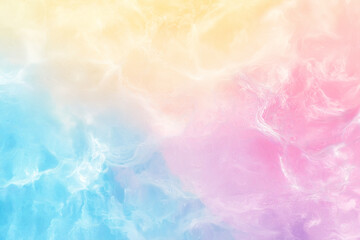 Wall Mural - A soft pastel gradient background with gentle shades of pink, blue, and yellow. The gradient should be smooth without any harsh transitions or sharp edges