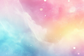 Wall Mural - A soft pastel gradient background with gentle shades of pink, blue, and yellow. The gradient should be smooth without any harsh transitions or sharp edges