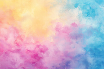 Wall Mural - A soft pastel gradient background with gentle shades of pink, blue, and yellow. The gradient should be smooth without any harsh transitions or sharp edges