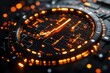 © natalia - Futuristic digital interface showing a rising graph, technological advancement visualized