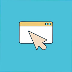 Aufkleber - Website Browser Window Click Cursor Pointer Interface Design Element