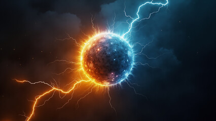 Wall Mural - lightning concept. generative ai.