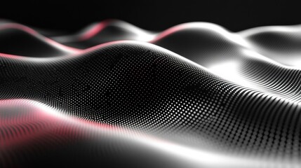 Poster - Abstract wave-like pattern with a smooth texture and gradient lighting.