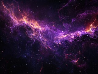 Wall Mural - galaxy with purple and red colors