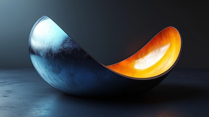Poster - Present-day glass-based 3D rendering. Abstract backdrop with delicate reflections and a dispersion effect.