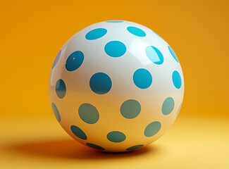Poster - Isolated on a purple background in a 3D render, a futuristic empty sculpture with a holographic, pearlescent gradient texture includes a round metal ball with chromatic fluid properties and holes.