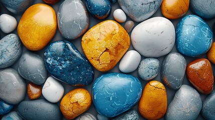Poster - This abstract 3D rendering depicts a glass shape with a multicolored gradient plastic texture.