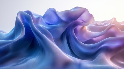 Poster - The banner is set against a light background, featuring a 3D abstract with gradient glass, blue dispersion, and an iridescent design.