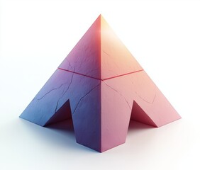 Poster - Three-dimensional abstract geometric shapes illustration. Modern minimal glossy objects isolated on a transparent background.