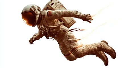 Aufkleber - An astronaut floating in space, showcasing the vastness of the cosmos.