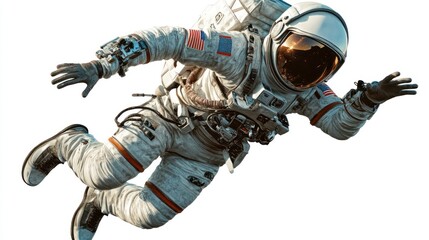 Poster - An astronaut floating in space, showcasing human exploration and technology.