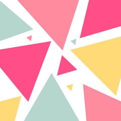Aufkleber - Colors triangle pattern abstract geometric composition background. Vector illustration template design