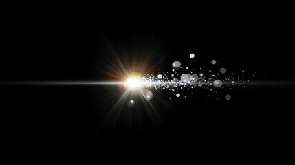 Poster - Bright particle explosion creates a dynamic visual effect against a dark background