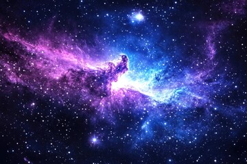 Wall Mural - purple and blue nebula with stars