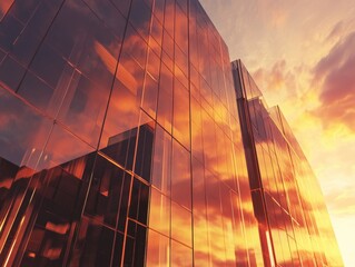 Wall Mural - skyscraper with clock tower