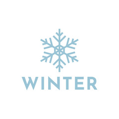 Wall Mural - Winter snowflake logo. Snowflake logo illustration.