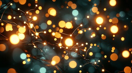 Poster - In the digital night, interconnected neural networks illuminate, highlighting technology and innovation.