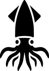 Wall Mural - Minimalist Squid Illustration for Graphic Design Use