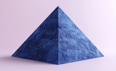 Aufkleber - A 3D rendered abstract background featuring a triangle in the corner, using basic geometric shapes and a pastel color scheme, presented as a simple mockup in a minimal design.