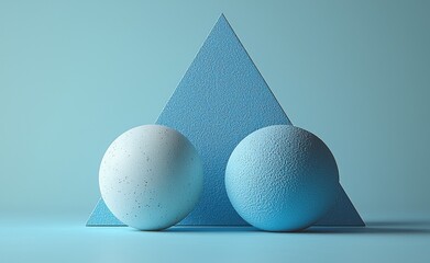 Aufkleber - The design today incorporates an abstract 3D render, a cone, a ball, elementary geometric shapes, pastel hues, straightforward mockups, and minimalistic design elements.