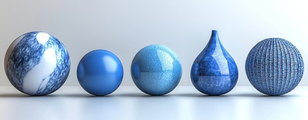 Poster - 3D-rendered white geometric objects, including a sphere, pyramid, torus, and cone, are isolated on a grey background. These realistic primitives with shadows serve as abstract, decorative figures for