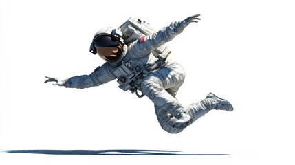 Aufkleber - An astronaut floats in space, showcasing a sense of adventure and exploration.