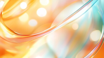 Poster - colorful abstract swirl with bright bokeh lights reflecting in a soft gradient background during a s