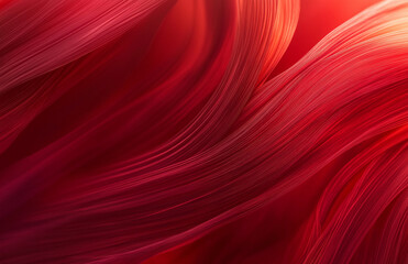 Wall Mural - Red abstract background with blurred lines and curves, creating an elegant and modern design element for graphic elements or backgrounds