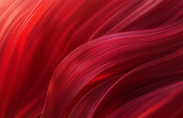 Wall Mural - Red abstract background with blurred lines and curves, creating an elegant and modern design element for graphic elements or backgrounds