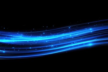 Wall Mural - Blue lines on dark background with stars