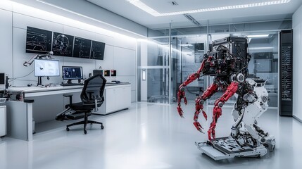 Aufkleber - Robotic prototype development advanced robotics lab technology showcase in cleanroom environment