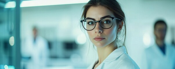 Aufkleber - Portrait of a confident young scientist working in a modern laboratory