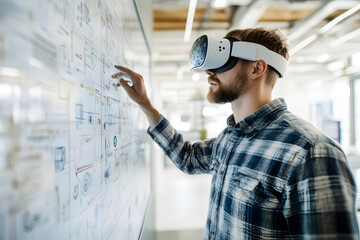 Poster - Virtual reality technology session modern office space interactive learning environment innovative viewpoint future concepts