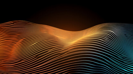 Poster - Dynamic wave patterns abstract design digital art vibrant colors close-up view modern aesthetics for tech enthusiasts