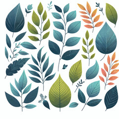 Wall Mural - seamless pattern with leaves