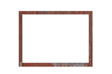 Wall Mural - The frame is made of rusted metal lining and is isolated.