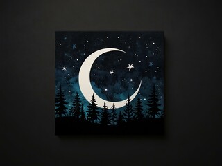 Poster - Midnight canvas images on a black background.