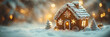 © Marta P. (Milacroft) - Gingerbread house illuminating snowy christmas landscape