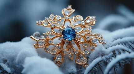 Poster - a close up of a brooch