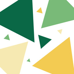 Aufkleber - Green yellow abstract triangle pattern geometric background. Vector illustration template design