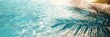 © nattapon - Serene image of tranquil water reflecting sunlight with palm shadows, Perfect for wellness, vacation, or relaxation themes, enhancing visuals in blogs, websites, or marketing materials,