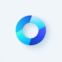 Poster - Here's a description and keywords for your image.. Abstract blue ring infographic element.