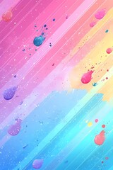 Poster - A vibrant abstract background featuring a blend of pastel colors including pink, blue, and yellow, with splashes of paint creating a dynamic and artistic feel.