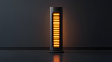 Poster - A portable electric heater with a modern cylindrical design, displayed against a clean studio backdrop.