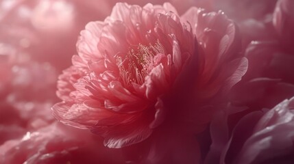 Poster - Delicate Pink Flower with Soft Focus and Gentle Lighting Effects