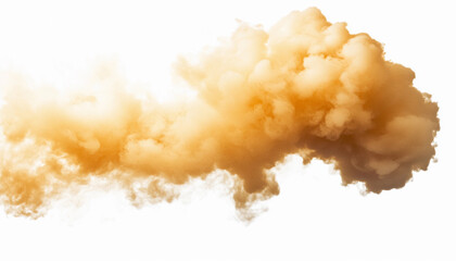 Poster - Soft golden smoke billowing gracefully in the air
