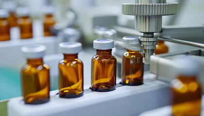 Poster - Bottling process in a pharmaceutical manufacturing facility
